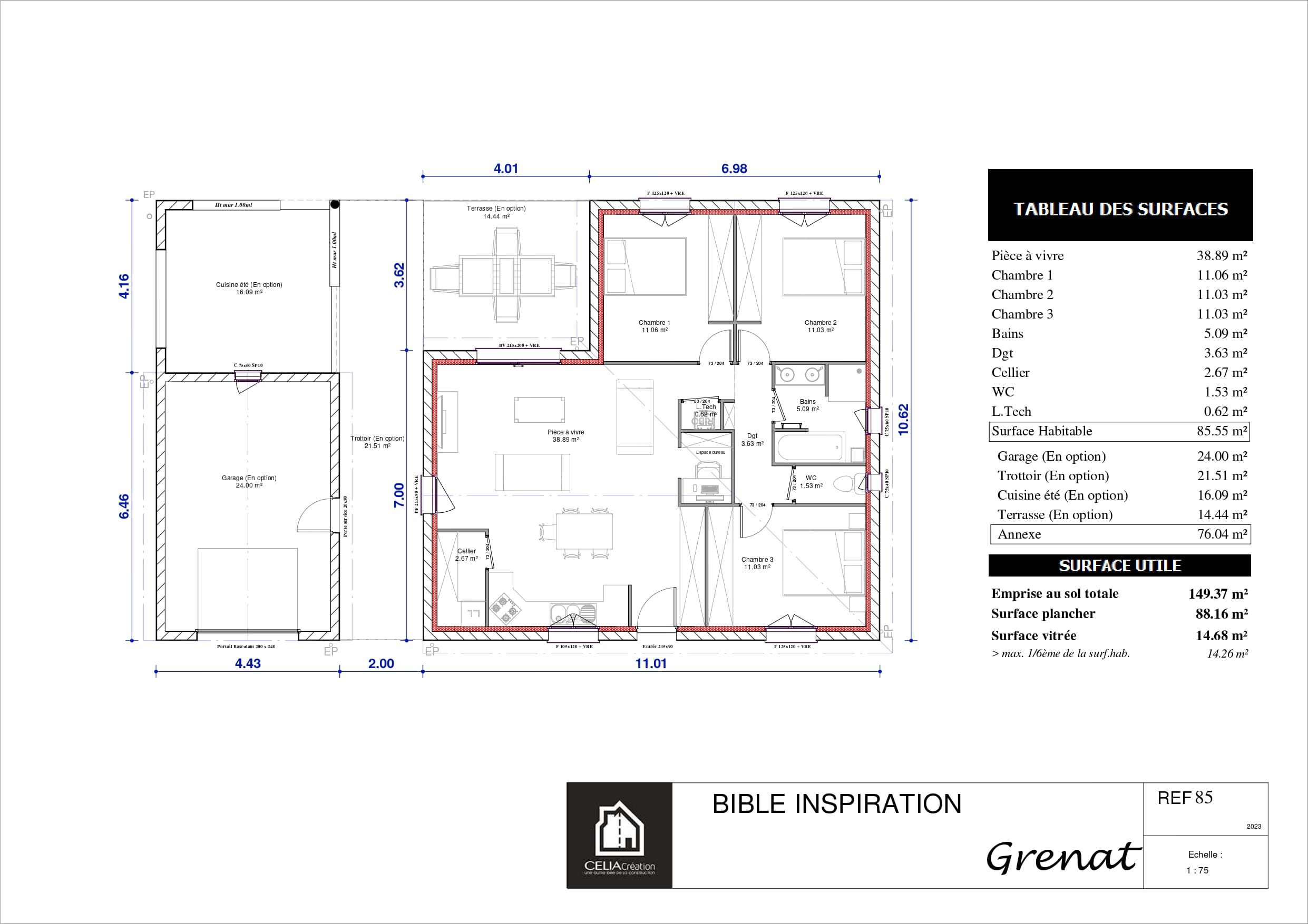 Plan GRENAT 85